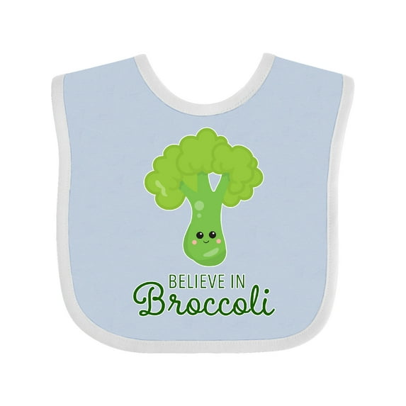 Inktastic Believe in Broccoli Boys or Girls Baby Bib