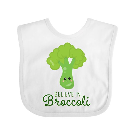 Inktastic Believe in Broccoli Boys or Girls Baby Bib