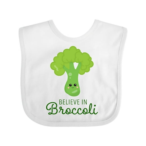 Inktastic Believe in Broccoli Boys or Girls Baby Bib