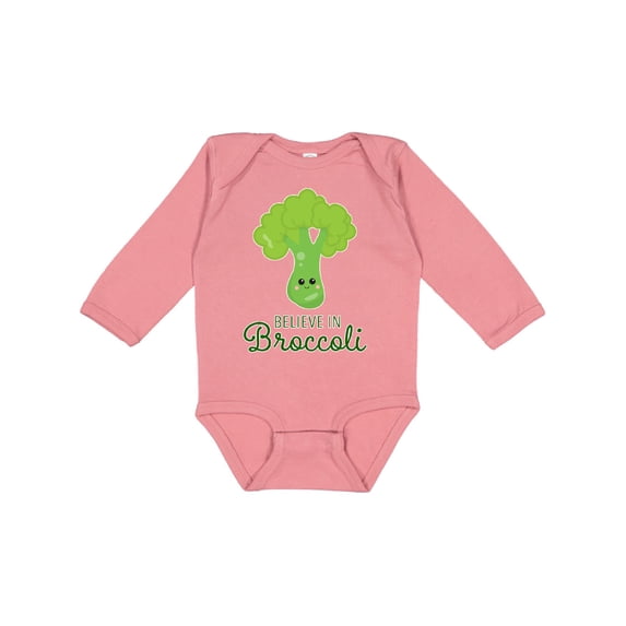 Inktastic Believe in Broccoli Boys or Girls Long Sleeve Baby Bodysuit
