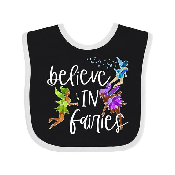 Inktastic Believe in Fairies Boys or Girls Baby Bib