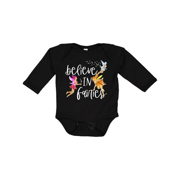 Inktastic Believe in Fairies Boys or Girls Long Sleeve Baby Bodysuit