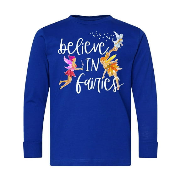 Inktastic Believe in Fairies Long Sleeve Youth T-Shirt