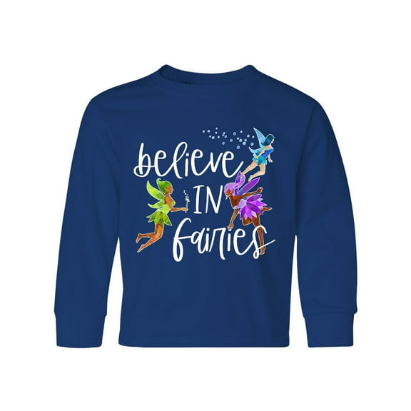 Inktastic Believe in Fairies Long Sleeve Youth T-Shirt