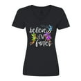 thumbnail image 1 of Inktastic Believe in Fairies Women's V-Neck T-Shirt, 1 of 5