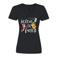 thumbnail image 1 of Inktastic Believe in Fairies Women's V-Neck T-Shirt, 1 of 5