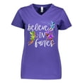 thumbnail image 1 of Inktastic Believe in Fairies Women's V-Neck T-Shirt, 1 of 5