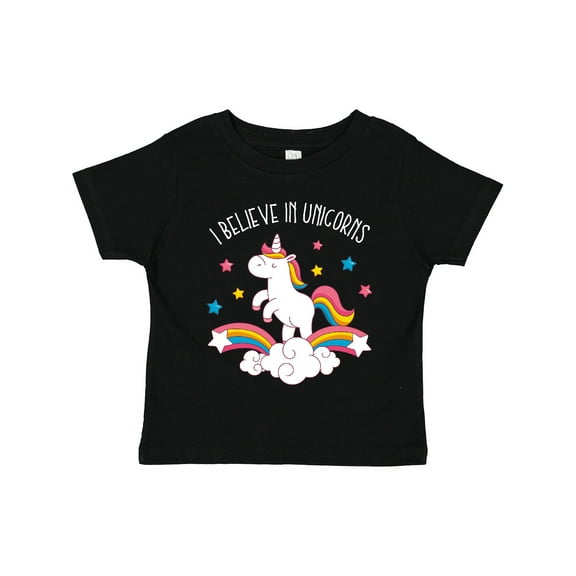 Inktastic Believe in Unicorns Girls Toddler T-Shirt