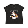 thumbnail image 1 of Inktastic Believe in Unicorns Women's Plus Size T-Shirt, 1 of 5