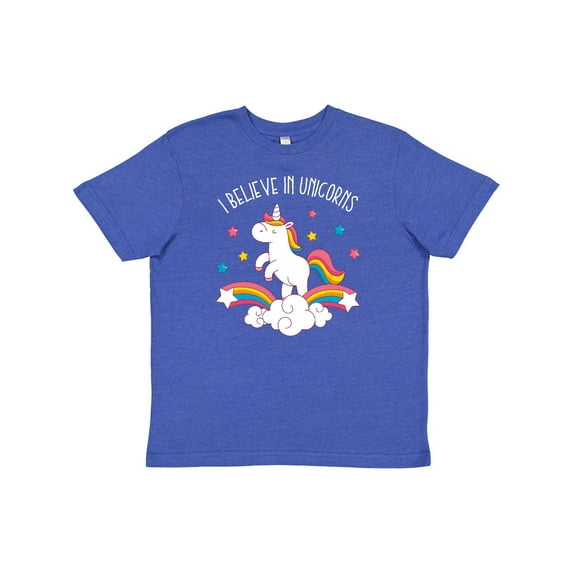 Inktastic Believe in Unicorns Youth T-Shirt