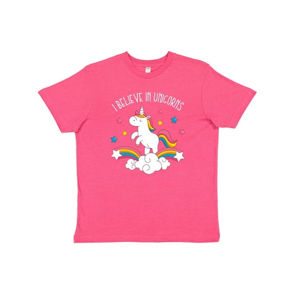 Inktastic Believe in Unicorns Youth T-Shirt
