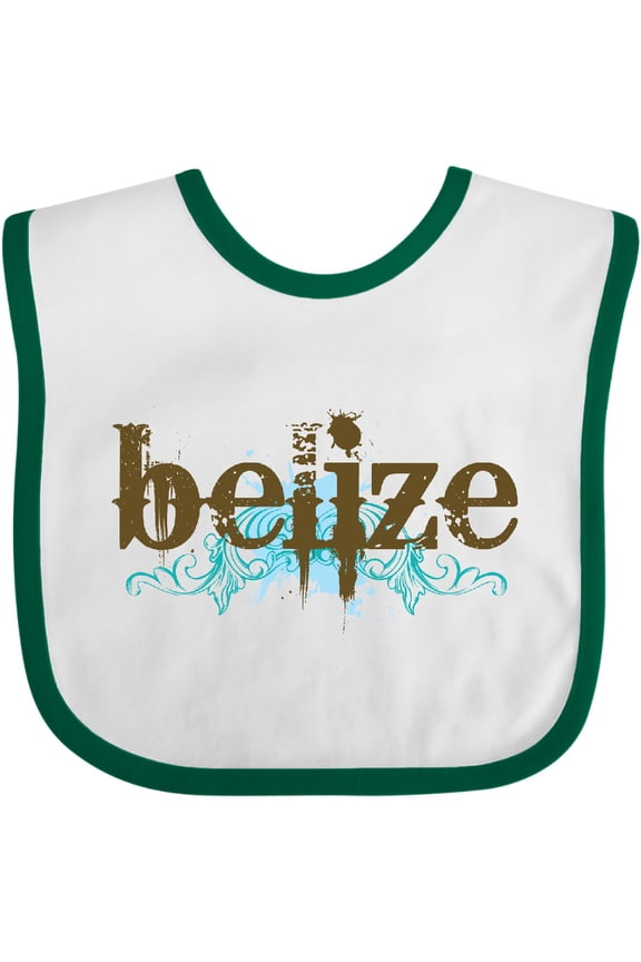 Belize Country Grunge Shirts Boys or Girls Baby Bib