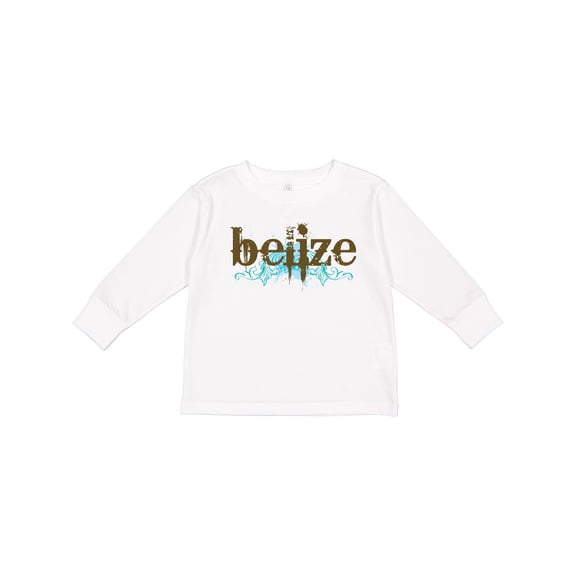 Inktastic Belize Country Grunge Shirts Boys or Girls Long Sleeve Toddler T-Shirt