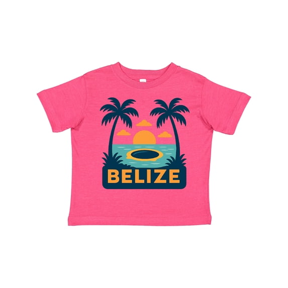 Inktastic Belize Tropical Sunset with Palm Trees Boys or Girls Toddler T-Shirt