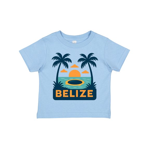 Inktastic Belize Tropical Sunset with Palm Trees Boys or Girls Toddler T-Shirt