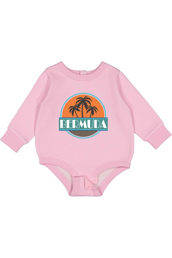 Bermuda Vacation Trip Baby Fleece Bodysuit