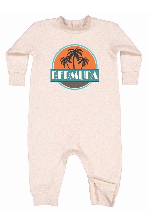Bermuda Vacation Trip Baby Fleece Romper