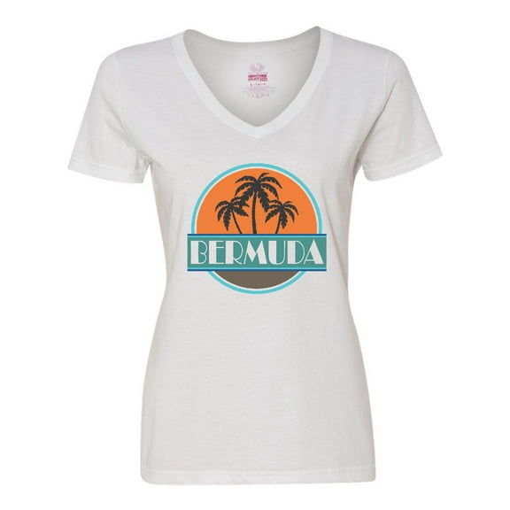 Inktastic Bermuda Vacation Trip Women's V-Neck T-Shirt