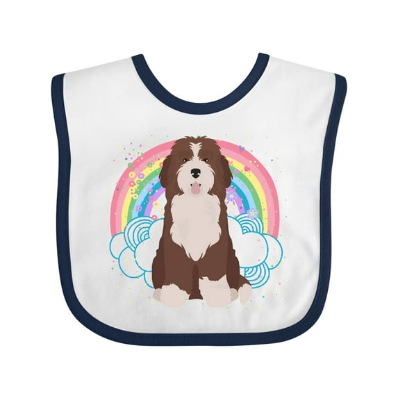 Inktastic Bernedoodle Dog Girls Baby Bib