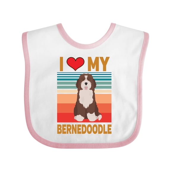 Inktastic Bernedoodle Dog Lover Boys or Girls Baby Bib
