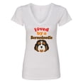 thumbnail image 1 of Inktastic Bernedoodle Dog Lover Women's V-Neck T-Shirt, 1 of 5