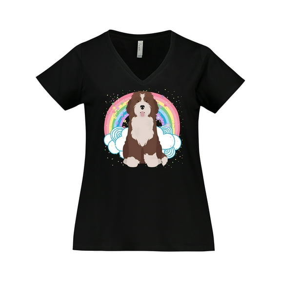 Inktastic Bernedoodle Dog Women's Plus Size V-Neck T-Shirt
