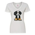thumbnail image 1 of Inktastic Bernese Mountain Dog Women's V-Neck T-Shirt, 1 of 5