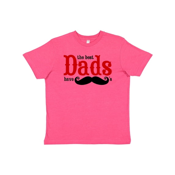 Inktastic Best Dads Have Mustaches Youth T-Shirt