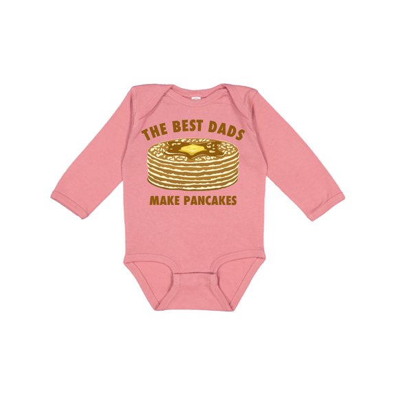 Inktastic Best Dads Make Pancakes Boys or Girls Long Sleeve Baby Bodysuit
