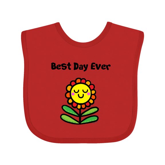 Inktastic Best Day Ever Boys or Girls Baby Bib