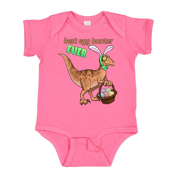 Inktastic Best Egg Hunter Ever Easter Dinosaur Boys or Girls Baby Bodysuit