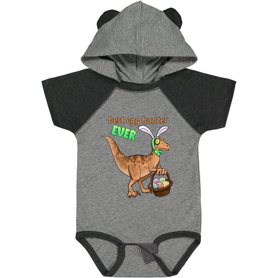 Inktastic Best Egg Hunter Ever Easter Dinosaur Boys or Girls Baby Bodysuit
