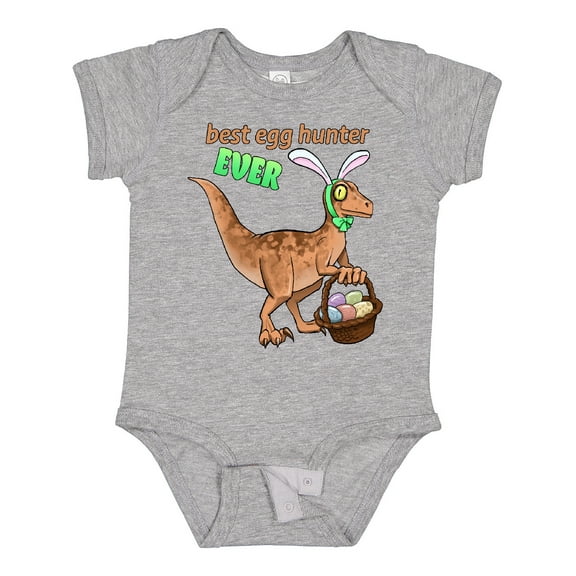 Inktastic Best Egg Hunter Ever Easter Dinosaur Boys or Girls Baby Bodysuit