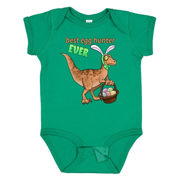 Inktastic Best Egg Hunter Ever Easter Dinosaur Boys or Girls Baby Bodysuit
