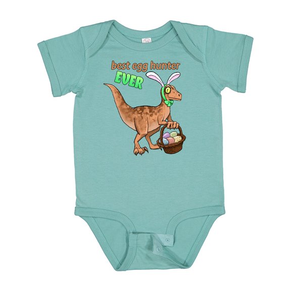 Inktastic Best Egg Hunter Ever Easter Dinosaur Boys or Girls Baby Bodysuit