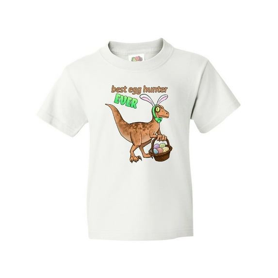 Inktastic Best Egg Hunter Ever Easter Dinosaur Youth T-Shirt
