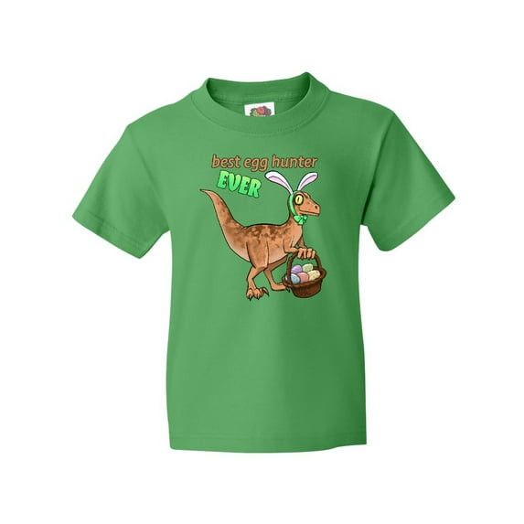 Inktastic Best Egg Hunter Ever Easter Dinosaur Youth T-Shirt