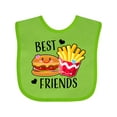 thumbnail image 1 of Inktastic Best Friends Burger and Fries Boys or Girls Baby Bib, 1 of 4