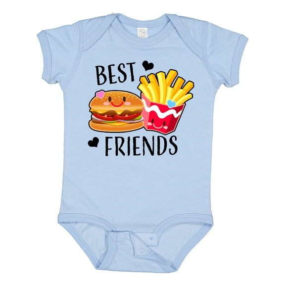 Inktastic Best Friends Burger and Fries Boys or Girls Baby Bodysuit