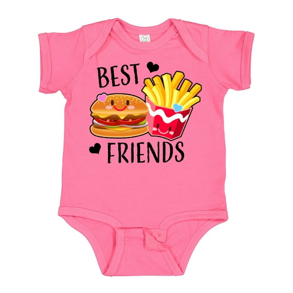 Inktastic Best Friends Burger and Fries Boys or Girls Baby Bodysuit