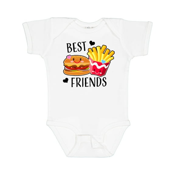 Inktastic Best Friends Burger and Fries Boys or Girls Baby Bodysuit