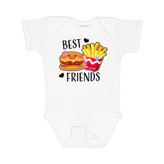 Inktastic Best Friends Burger and Fries Boys or Girls Baby Bodysuit