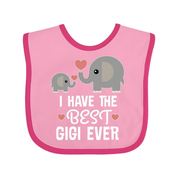 Inktastic Best Gigi Grandma Ever Grandchild Boys or Girls Baby Bib