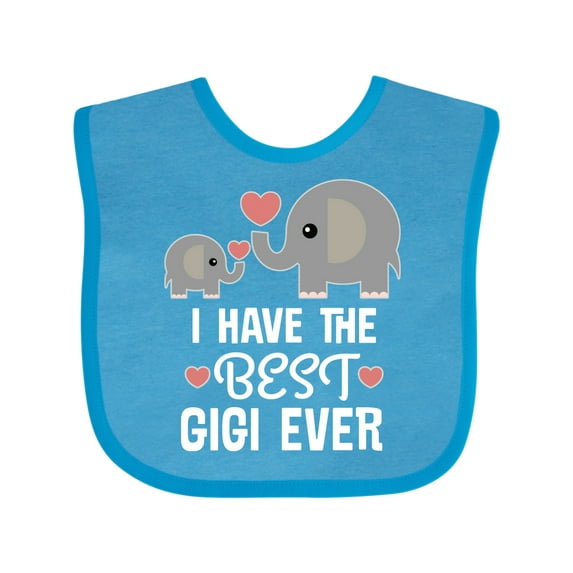 Inktastic Best Gigi Grandma Ever Grandchild Boys or Girls Baby Bib