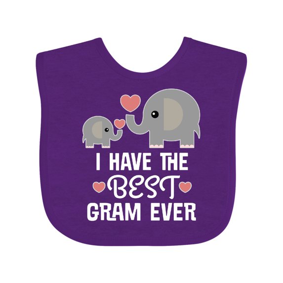 Inktastic Best Gram Ever Grandchild Boys or Girls Baby Bib
