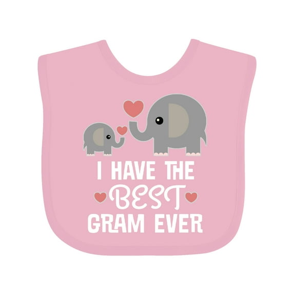 Inktastic Best Gram Ever Grandchild Boys or Girls Baby Bib