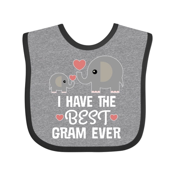 Inktastic Best Gram Ever Grandchild Boys or Girls Baby Bib