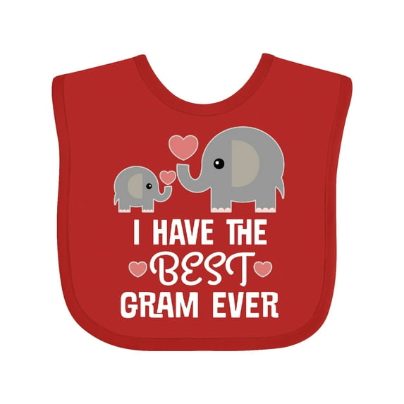 Inktastic Best Gram Ever Grandchild Boys or Girls Baby Bib