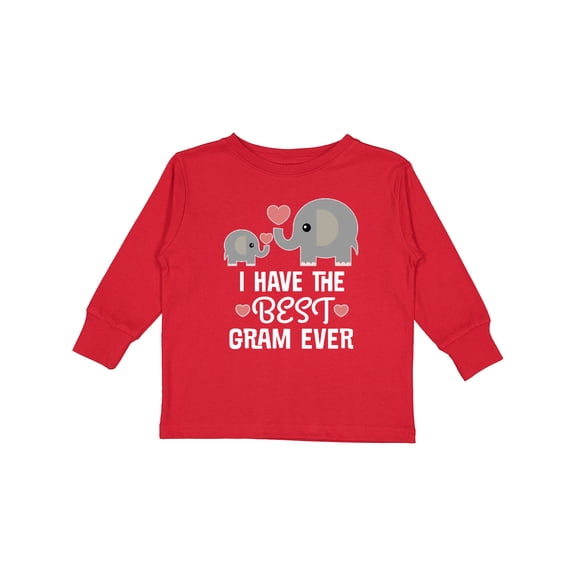 Inktastic Best Gram Ever Grandchild Gift Boys or Girls Long Sleeve Toddler T-Shirt