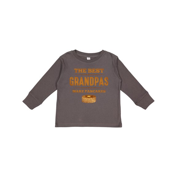 Inktastic Best Grandpas Make Pancakes Boys Long Sleeve Toddler T-Shirt